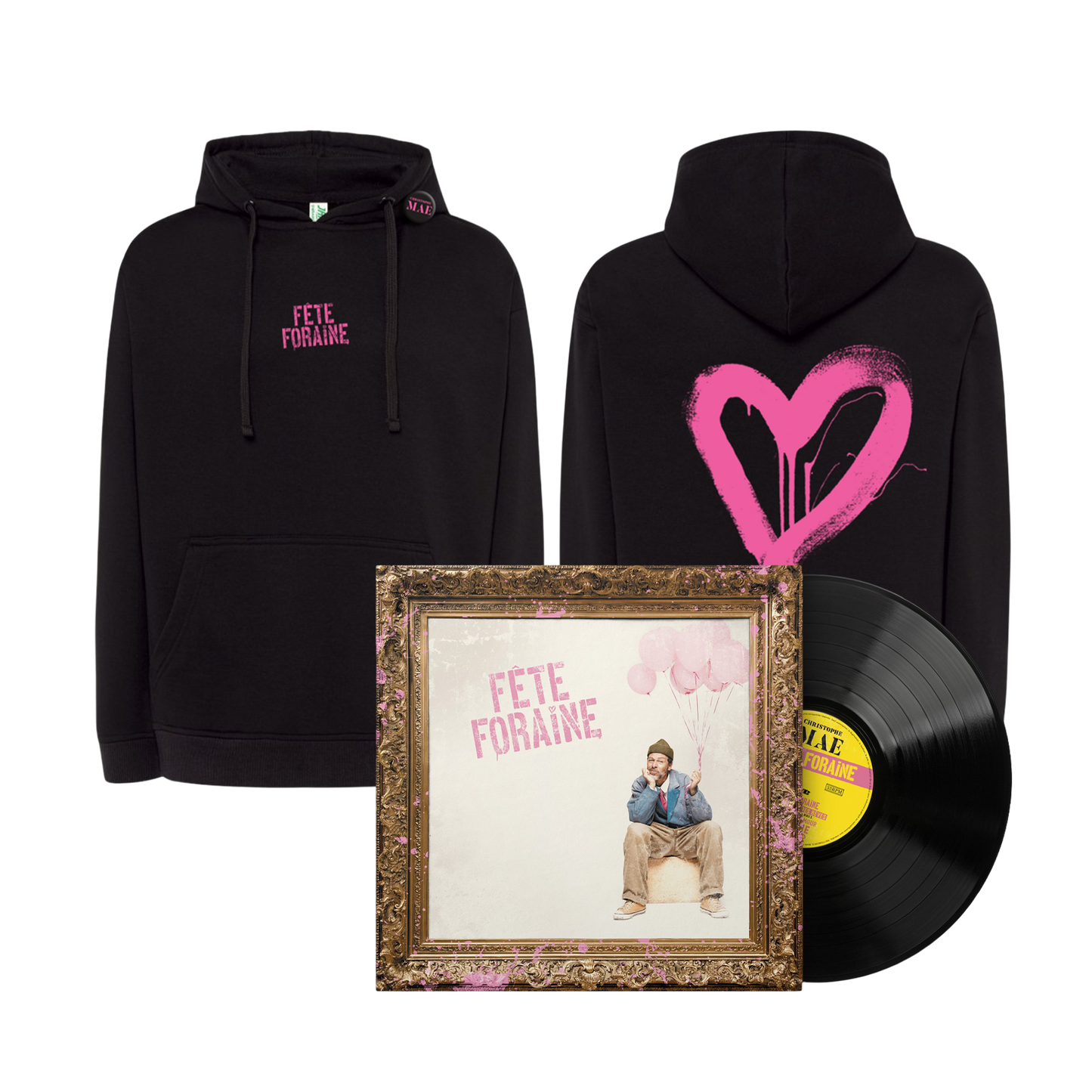 VINYLE + HOODIE NOIR - FÊTE FORAINE