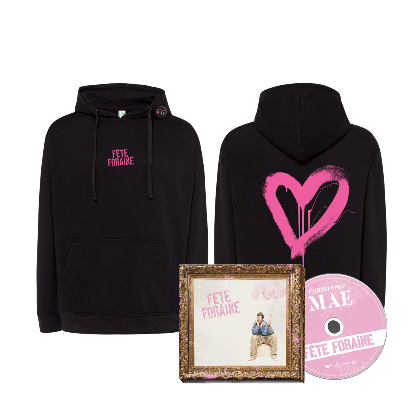 CD + HOODIE NOIR - FÊTE FORAINE